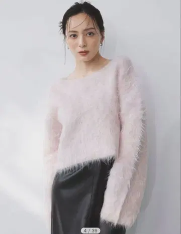 [ 새상품 ] anuans 아뉴앙스 수리 알파카 숏 니트 풀오버