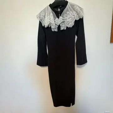 릴리 브라운 Embroidery 레이스 스칼라 원피스 블랙