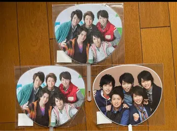 하트형 부채 3개 세트 그룹 사진