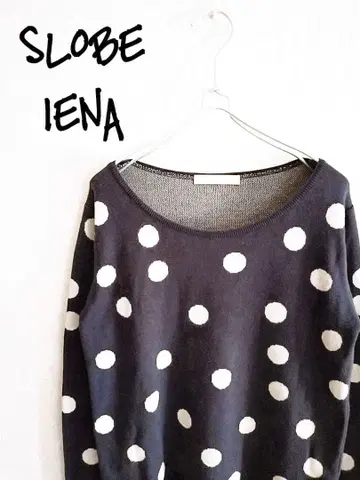 D221785 SLOBE IENA 도트 무늬 자카드 니트 풀오버