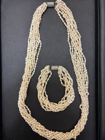 [ 유품 정리 ] 담수 펄 목걸이, 블레스 세트