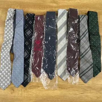 넥타이 9개 세트 비즈니스 체크 스트라이프 고급 실크 느낌