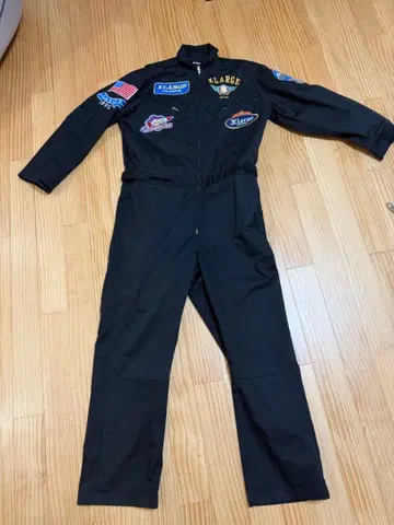 XLARGE 블랙 오버롤 M