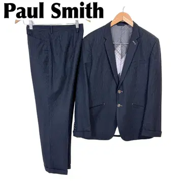 Paul Smith 컬렉션 안감 올 패턴 수트 셋업 L 네이비
