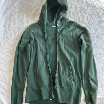 Champion 리버스 위브 후드티 X-LARGE 다크 그린