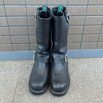 GettaGrip 가죽 엔지니어 부츠 UK 4