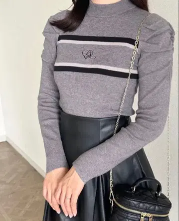 An MILLE 바이컬러 로고 니트