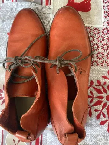 새상품급 SHIPS 붉은 기 도는 브라운 가죽 처카 부츠 미사용