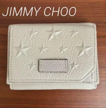 새상품 JIMMY CHOO 3단 폴더형 미니 지갑 BEALE CHALK