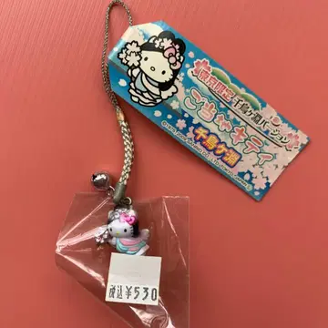 지역 한정 키티 도쿄 한정 하운드투스 체크 헬로키티 끈 스트랩 키티