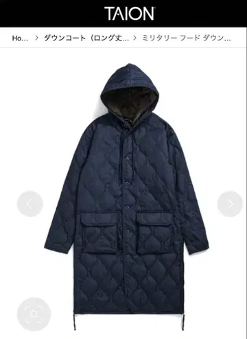 TAION 밀리터리 후드 다운 코트