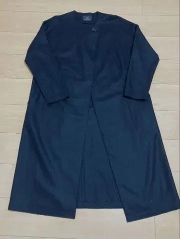 23구 더블 페이스 코트 양모 100% 일본제 사이즈 38 노카라 블랙