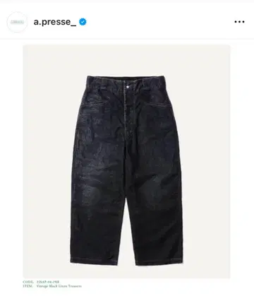 a.presse vintage black linen trousers 2