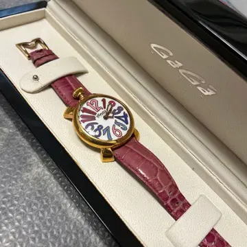 GaGa Milano 아날로그 시계 핑크/골드