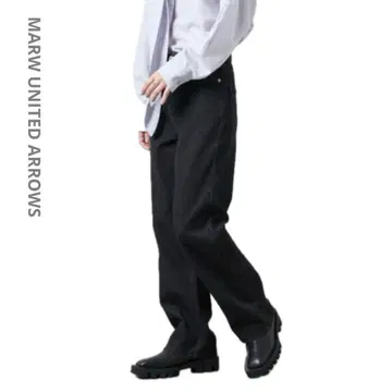 인기 말루 유나이티드 애로우즈 5 포켓 데님 팬츠 36 블랙