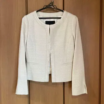 UNTITLED 화이트 트위드 자켓