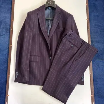 에트로 다크 퍼플 스트라이프 비즈니스 정장 48사이즈