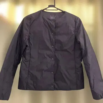 MUJI 경량 다운 노카라 자켓 무인양품 블랙 여성 S