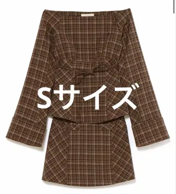 andmary Adel check set up brown S