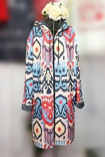 새상품 추가 OFF 넉넉한 안감 샤기 초따뜻 롱 후드티 코트 3XL