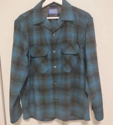 back number FJ 백넘버 보드 셔츠 파랑 블랙 섀도우 새상품 S