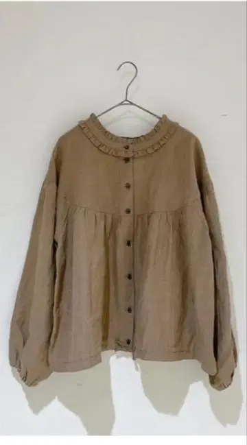 사만사 모스모스 타치카와 한정판 앞뒤 착용 블라우스 모카