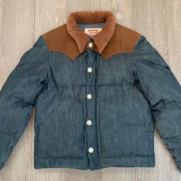 새상품급 슈가케인 데님 다운 자켓