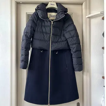 Herno 네이비 다운 자켓 38 에스트네이션