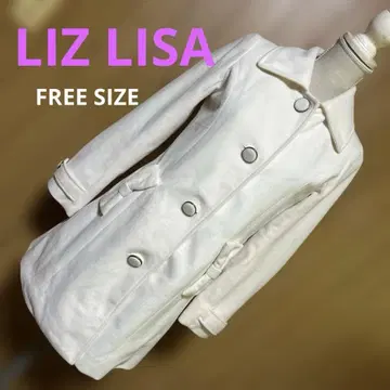 LIZ LISA 겨울 코트 아이보리 리본 포켓