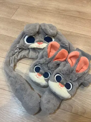 상하이 디즈니 한정판 주토피아/주디 팬캡 미튼