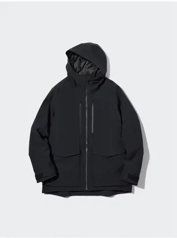 유니클로 UNIQLO 하이브리드 다운 파카 블랙 발수 가공