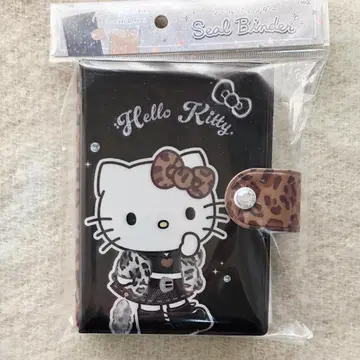 헬로키티 레오파드 무늬 갸루키티 씰 바인더 씰북