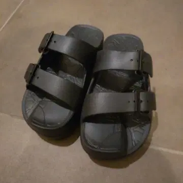 [ rakubaki ] 블랙 이지 샌들 랩 L