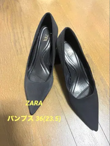 ZARA 블랙 스틸레토 펌프스 36
