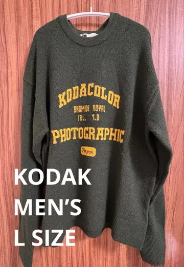 KODAK APPAREL 아크릴 스웨터 남성용 L 사이즈