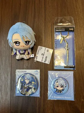 원신 Genshin 카미사토 아야토 봉제 인형 키링 캔뱃지