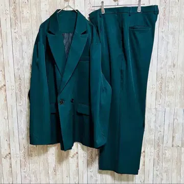 G.O.C 더블 브레스트 수트 그린