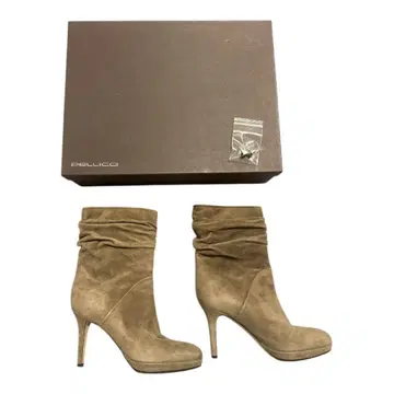 PELLICO 베이지 스웨이드 힐 부츠 37