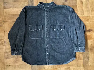 텐더 로인 데님 셔츠 스냅 버튼 블랙 L 사이즈 새상품급