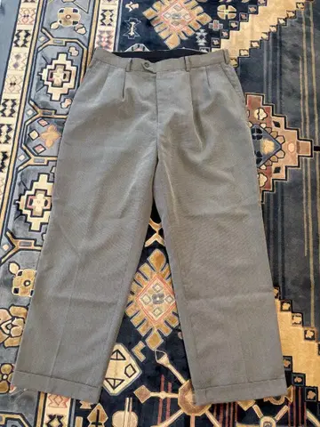 [ 새상품급 ] 하운드투스 체크 패턴 2 턱 슬랙스 팬츠 빈티지