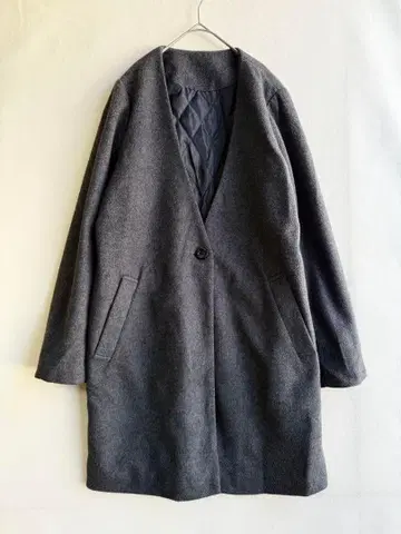 For it 포잇 여성용 노카라 체스터 코트 그레이 M