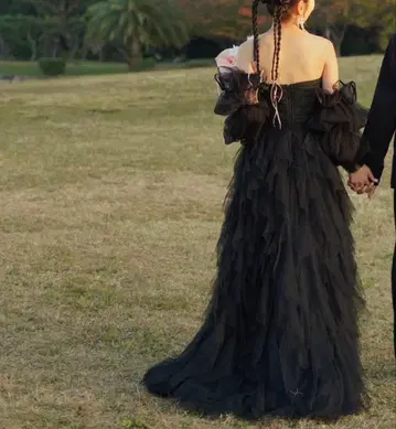 컬러 드레스 블랙 튤