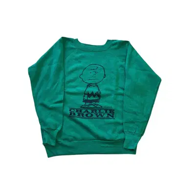 찰리 브라운 맨투맨 그린 pannill 90s