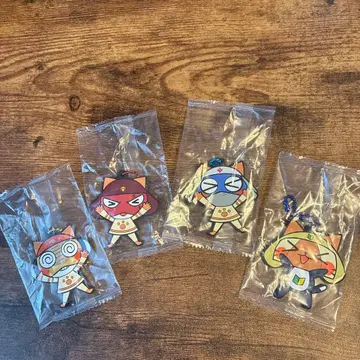 개구리 중사 케로로 몬헌 콜라보 러버 키링 4개 세트