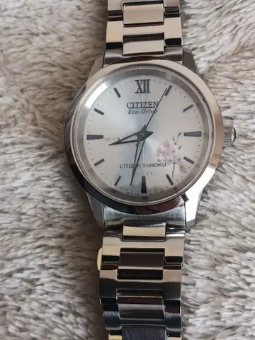 CITIZEN 에코드라이브 손목시계 벚꽃 디자인