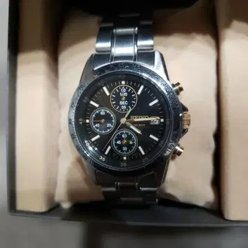 새상품급 작동 남성용 SEIKO 세이코 크로노그래프 10M 방수