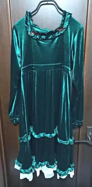 시마무라 호시나 사쿠라코 벨로아 원피스 S 그린