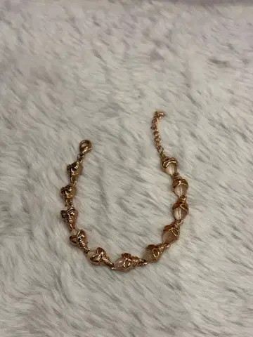 핑크 골드 메쉬 패턴 팔찌