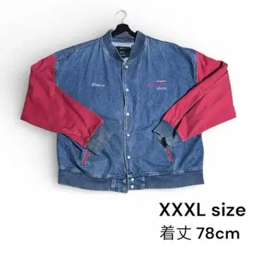 iD Sport 데님 자켓 데님 바시티 자켓 XXXL 사이즈