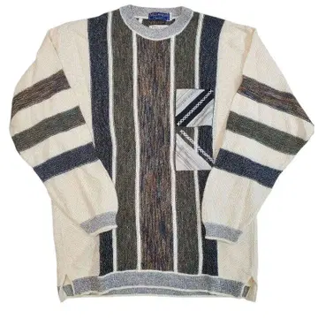 90s 레어 이탈리아제 BELLA BLU 총무늬 니트 M 빈티지